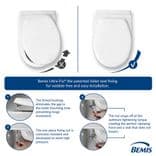 Cottage Slow Close toilet seat in grey with Bemis Ultra-Fix® - FSC® - Thumbnail 9